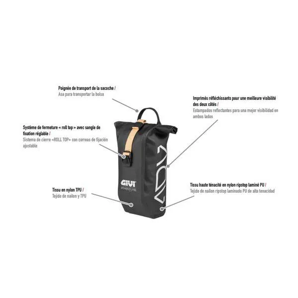 Givi Bike Carrier Ramväska 3.5l, Black, One Size