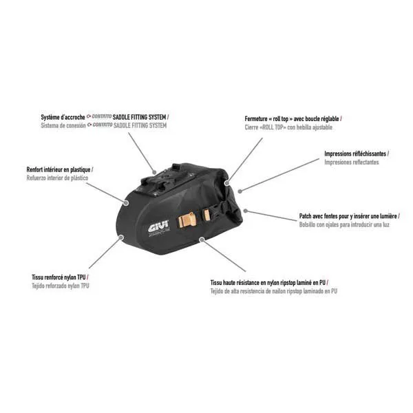 Givi Bike Gateway Sadeltaske 3l, Black, One Size
