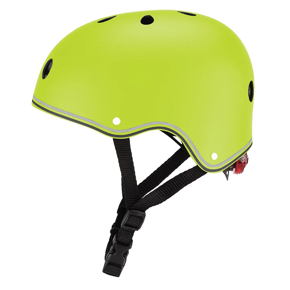 Globber Primo Lights Juniorhjälm, Lime green