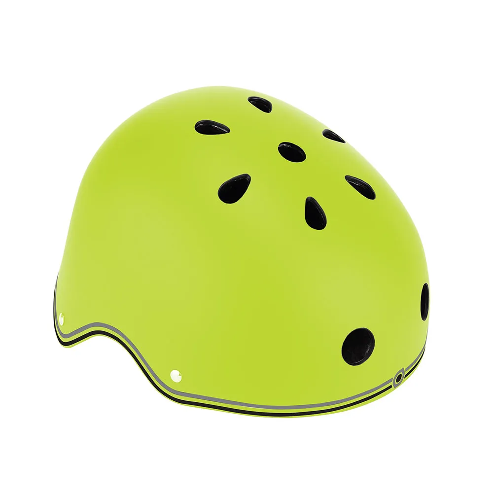 Globber Primo Lights Juniorhjälm, Lime green