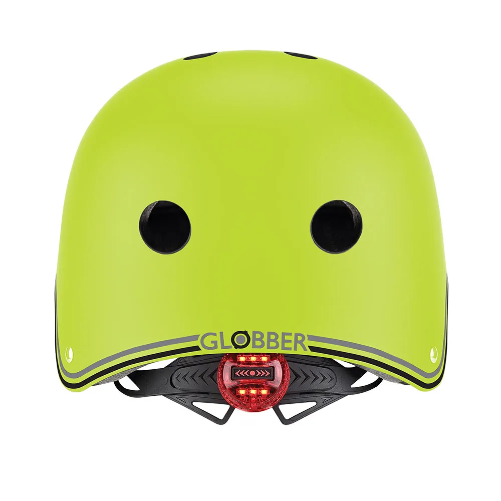 Globber Primo Lights Juniorhjälm, Lime green