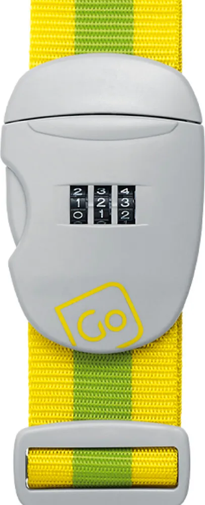 Go Travel Combi Luggage Strap, Yellow/green