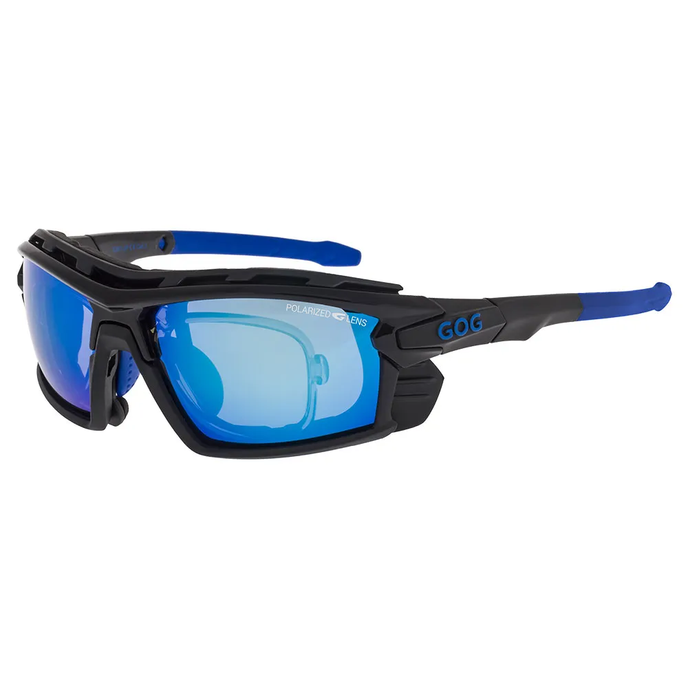 Gog Glaze+or Polariserade Solglasögon, Black / blue, Reflex White-Blue/CAT3