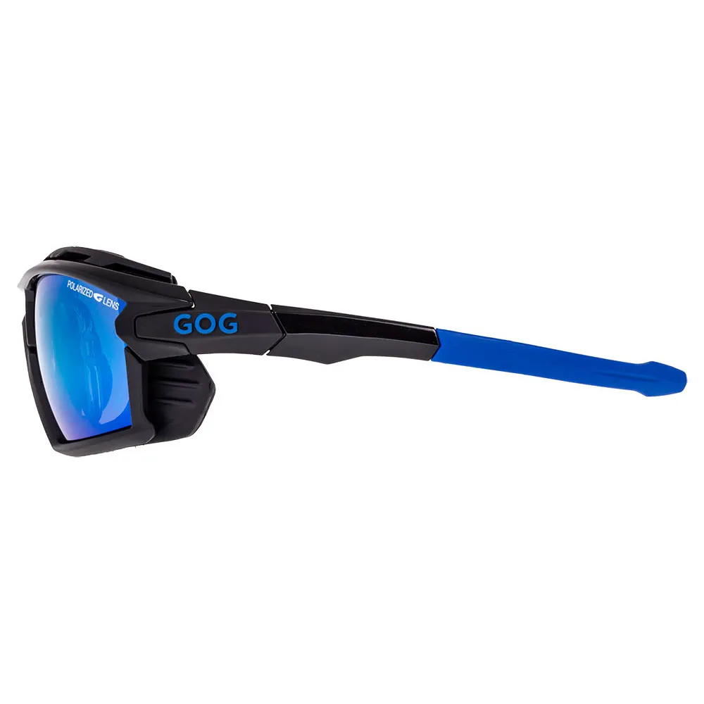 Gog Glaze+or Polariserade Solglasögon, Black / blue, Reflex White-Blue/CAT3