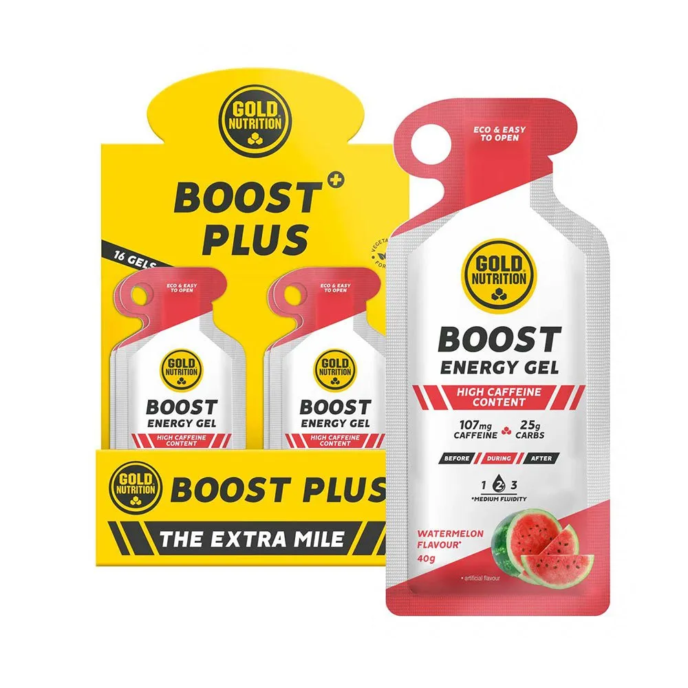 Gold Nutrition Boost Plus Låda Med Energigeler 40g 16 Enheter, Multicolor, One Size