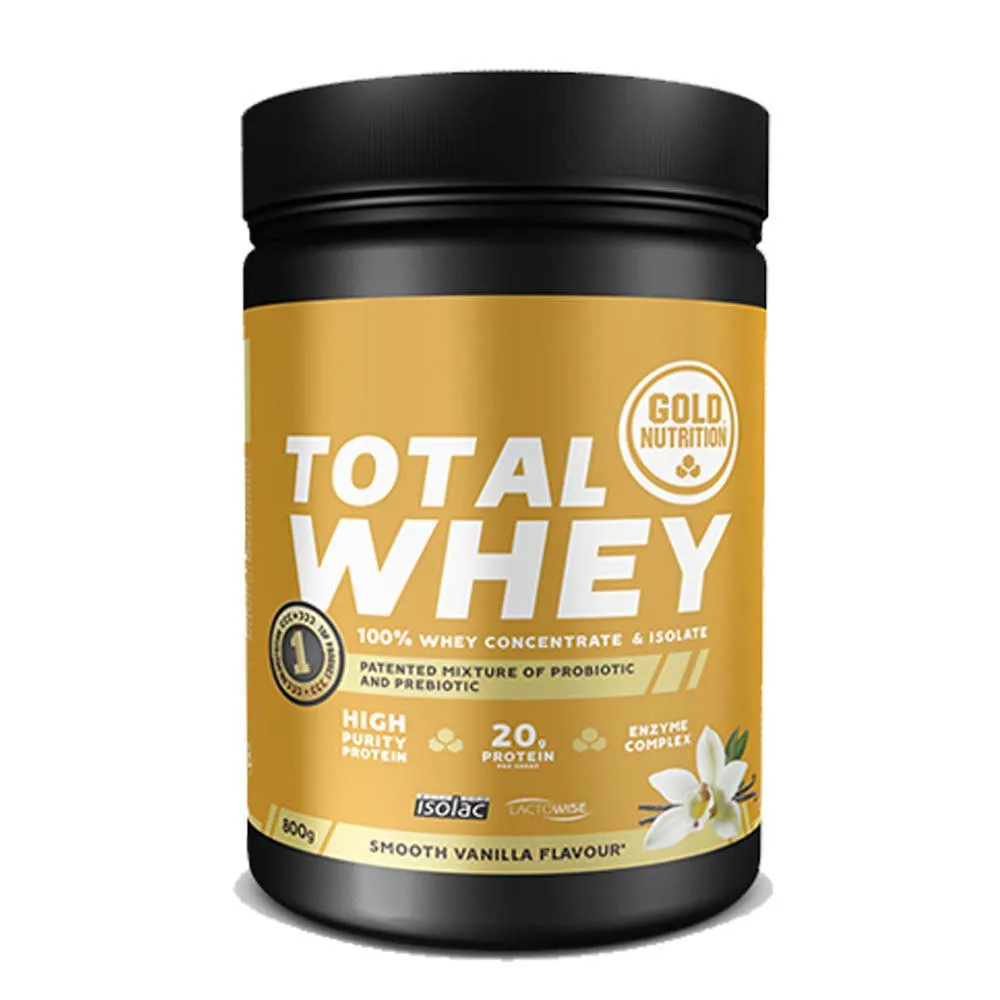 Gold Nutrition Total Vassleprotein Vanilj 800g, Multicolor, One Size