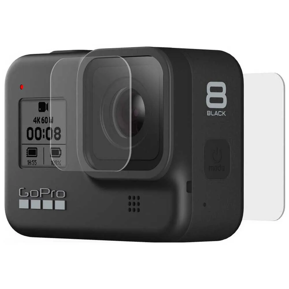 GoPro Hero 8 Max Tempered Glass Beskyddare, Transparent GoPro Hero 8 Max Tempered Glass Beskyddare, Transparent