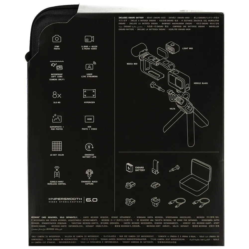 GoPro Hero12 Black Creator Edition Actionkamera, Black, One Size