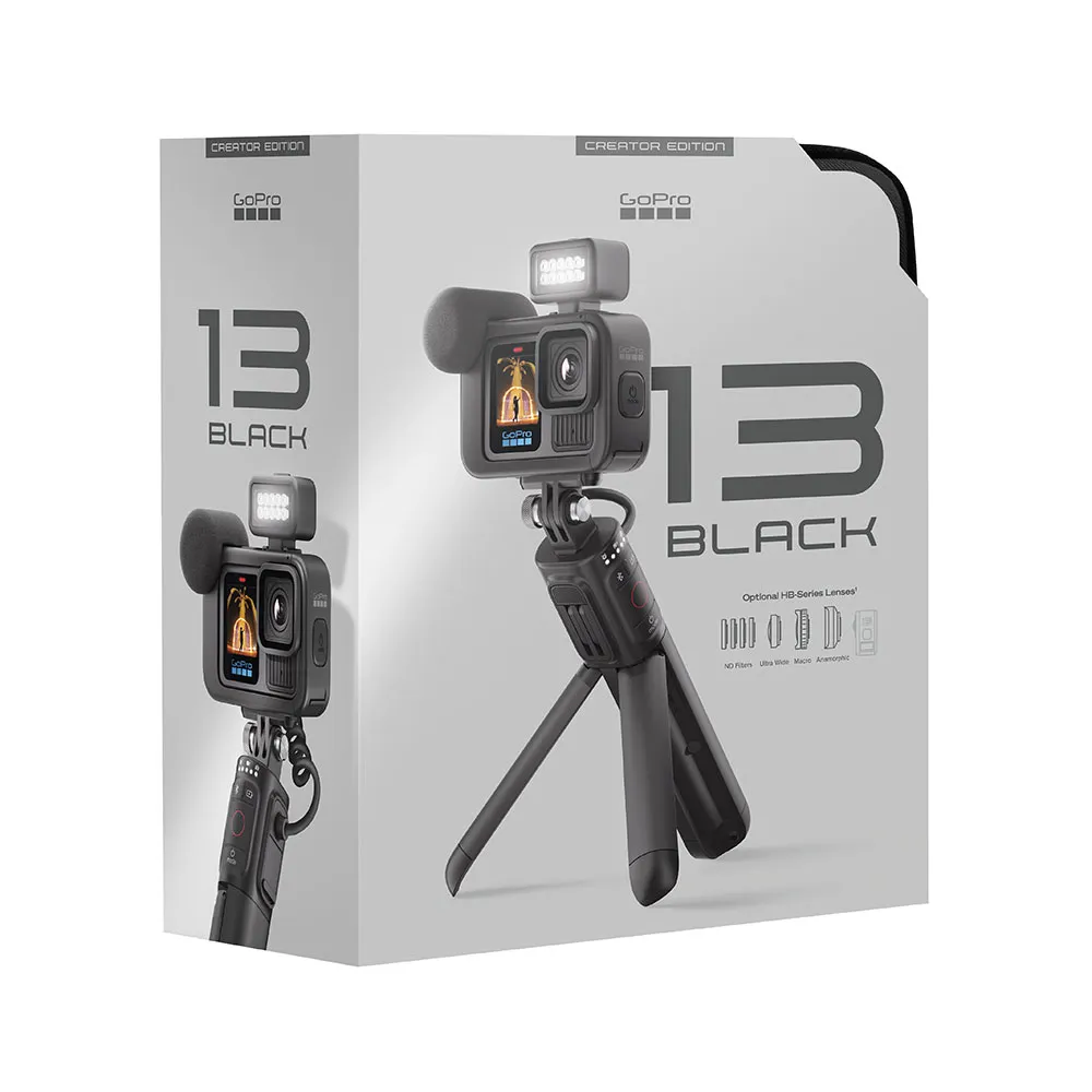 GoPro Hero13 Black Creator Edition Actionkamera, Black, One Size, EU Plug 220V GoPro Hero13 Black Creator Edition Actionkamera, Black, One Size, EU Plug 220V