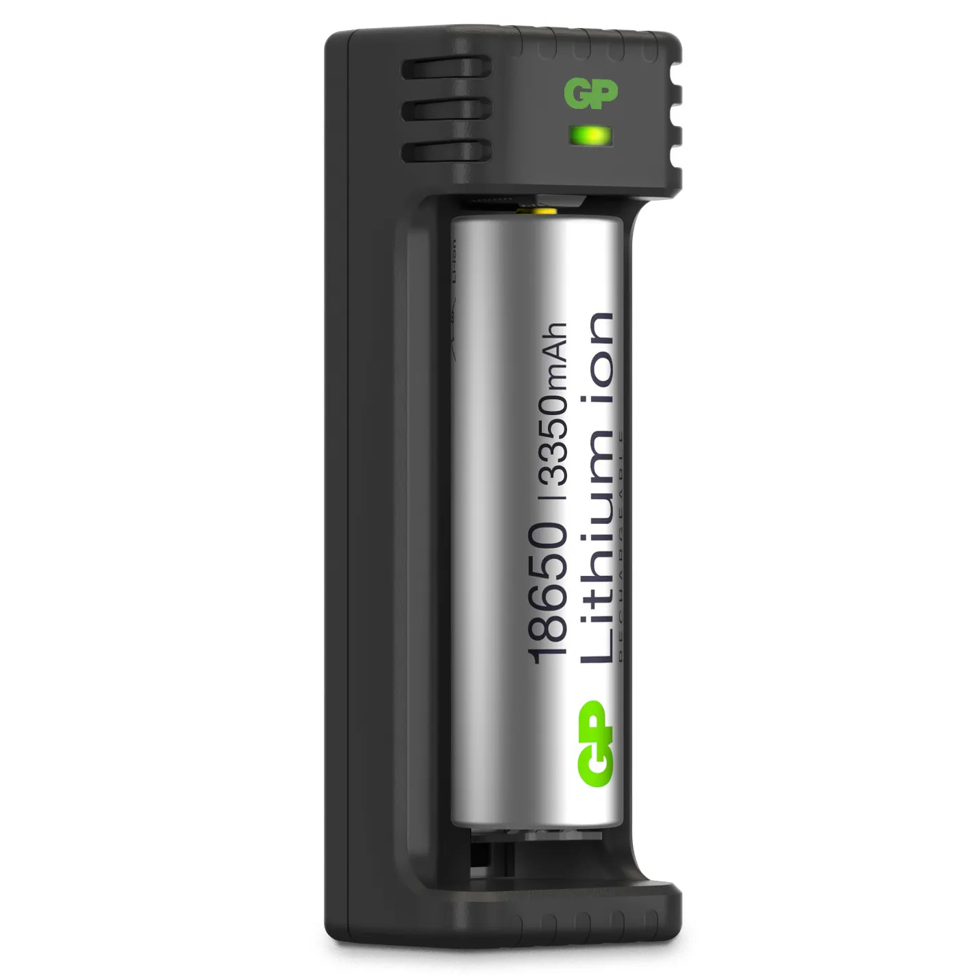 GP Li-ion 1 Slot Charger, Black/silver, One Size