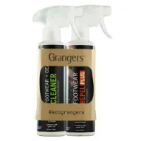 Grangers Rengöringsmedel För Skor Och Utrustning + Skorepellerande Plus Rengöringsmedel Och Vattenavvisande Medel 275ml Grangers Rengöringsmedel För Skor Och Utrustning + Skorepellerande Plus Rengöringsmedel Och Vattenavvisande Medel 275ml