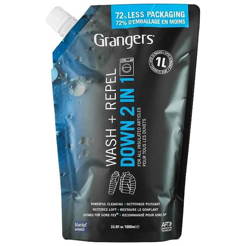 Grangers Tvätta + Impregnera 2-i-1 Rengöringsmedel & Vattenavvisande 1l, Black / blue, One Size