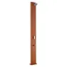 Gre Accessories Aluminium Kvadratisk Solvattendusch Med Träutseende unisex, Brown, 32L