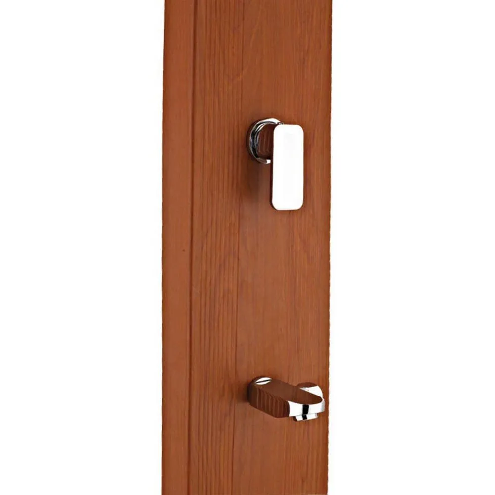 Gre Accessories Aluminium Kvadratisk Solvattendusch Med Träutseende unisex, Brown, 32L