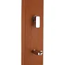 Gre Accessories Aluminium Kvadratisk Solvattendusch Med Träutseende unisex, Brown, 32L