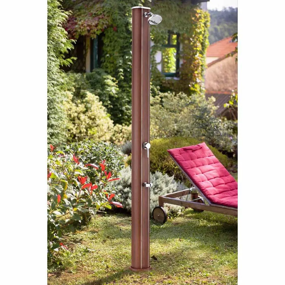 Gre Accessories Aluminium Rund Sol Dusch unisex, Brown, 32L