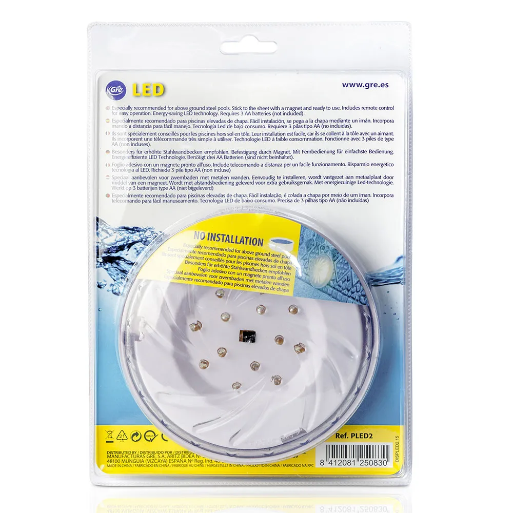 Gre Accessories Led-projektor För Ovanmarkspooler 2 Enheter unisex, White, One Size Gre Accessories Led-projektor För Ovanmarkspooler 2 Enheter unisex, White, One Size