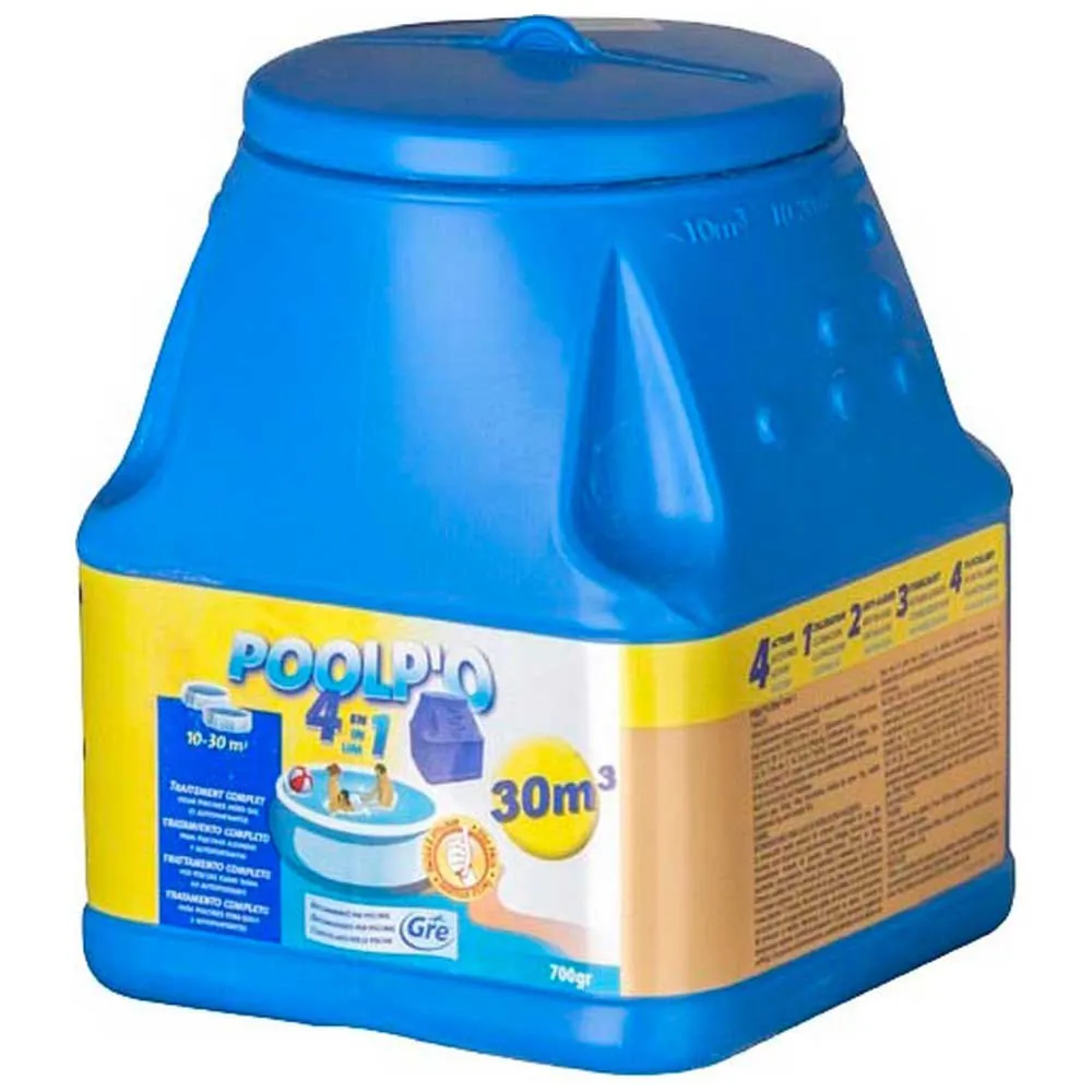Gre Accessories Poolp´o ³ Multifunktionsbehandling 4 Åtgärder 10-30 M unisex, Blue, 700g Gre Accessories Poolp´o ³ Multifunktionsbehandling 4 Åtgärder 10-30 M unisex, Blue, 700g