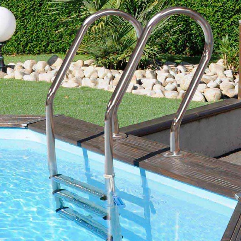 Gre Accessories Poolstegar I Rostfritt Stål Aisi 304 unisex, Silver, 162.5 x 50cm Gre Accessories Poolstegar I Rostfritt Stål Aisi 304 unisex, Silver, 162.5 x 50cm