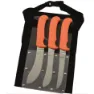 Grey Oak Butcher Set, Orange, One Size