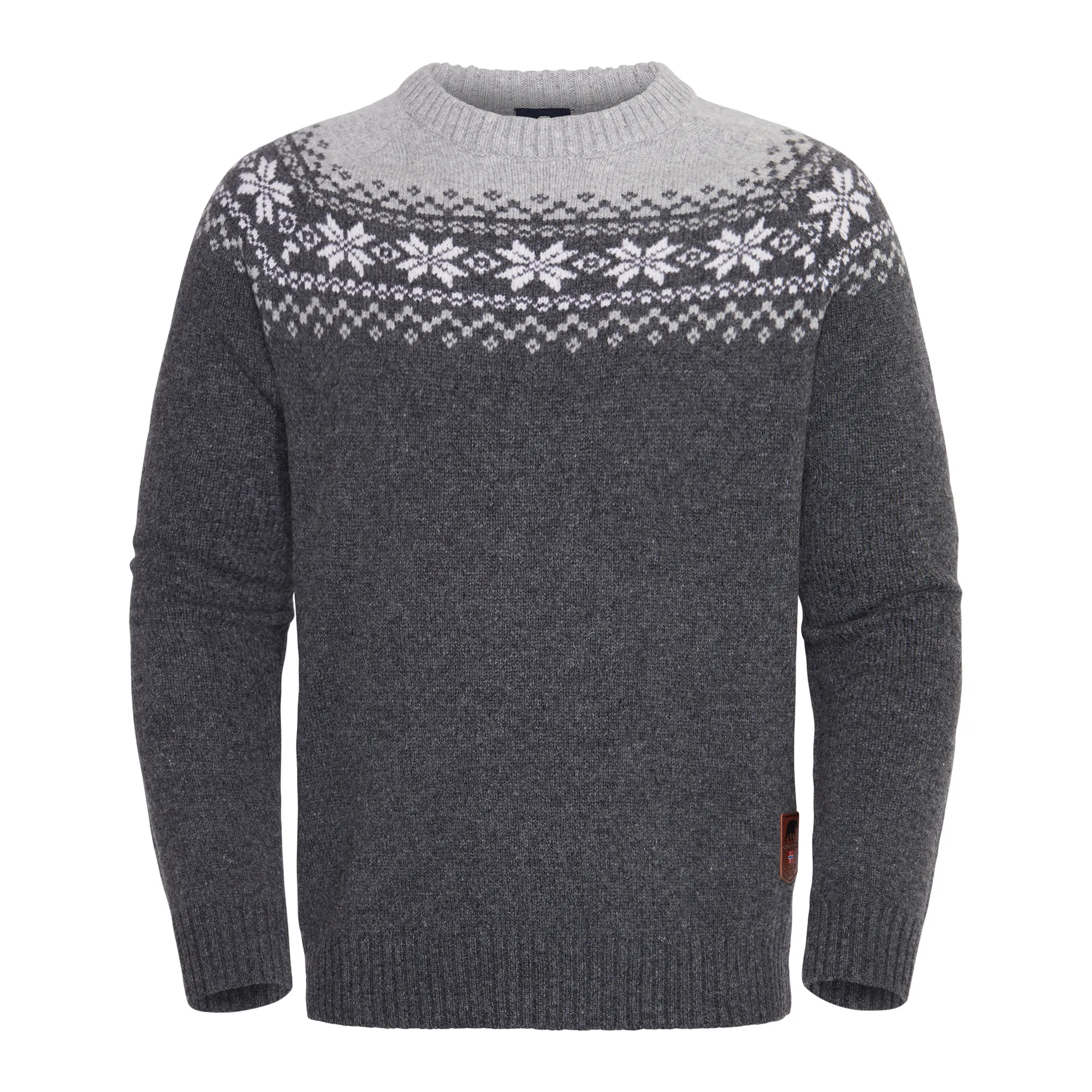 Gridarmor Men's Snøkrystall Round Neck Ullgenser