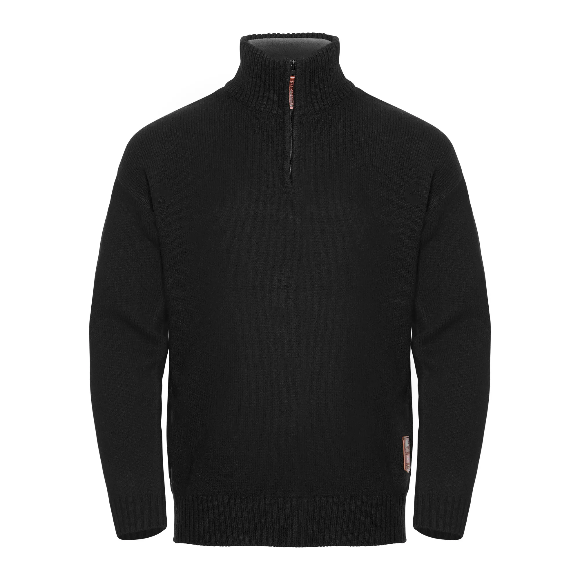 Gridarmor Men's Snøkrystall Solid Half Zip Ullgenser