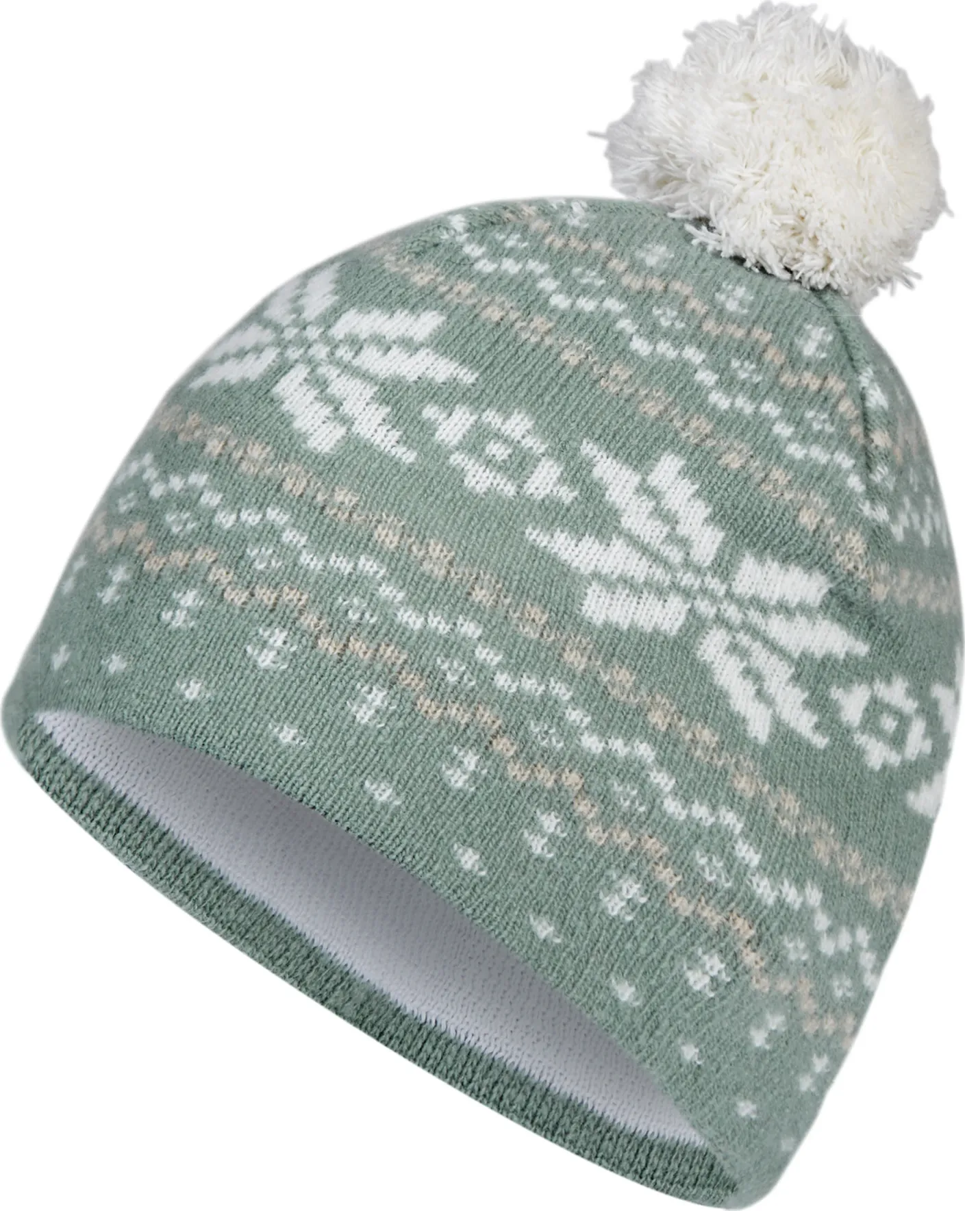 Gridarmor Snøkrystall Wool Lue Jaquard, Green/White Gridarmor Snøkrystall Wool Lue Jaquard, Green/White