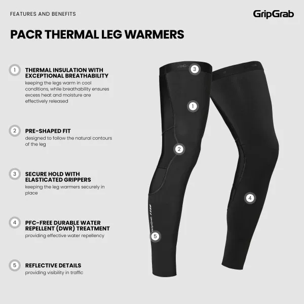 GripGrab PACR Thermal Benvärmare, Svart GripGrab PACR Thermal Benvärmare, Svart