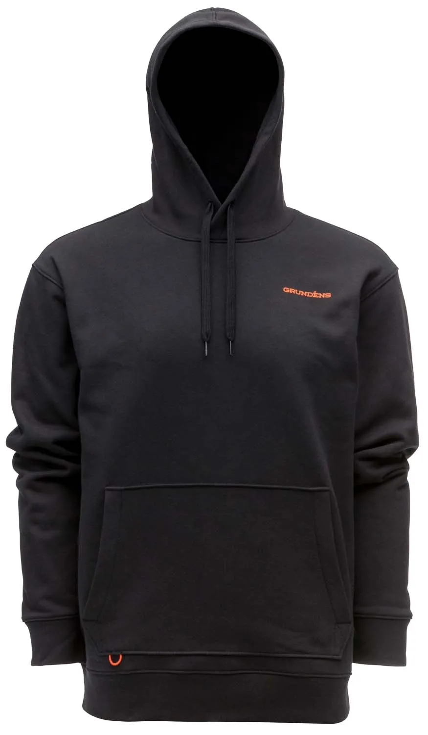 Grundens Men's Displacement Dwr Hoodie Logo, Black