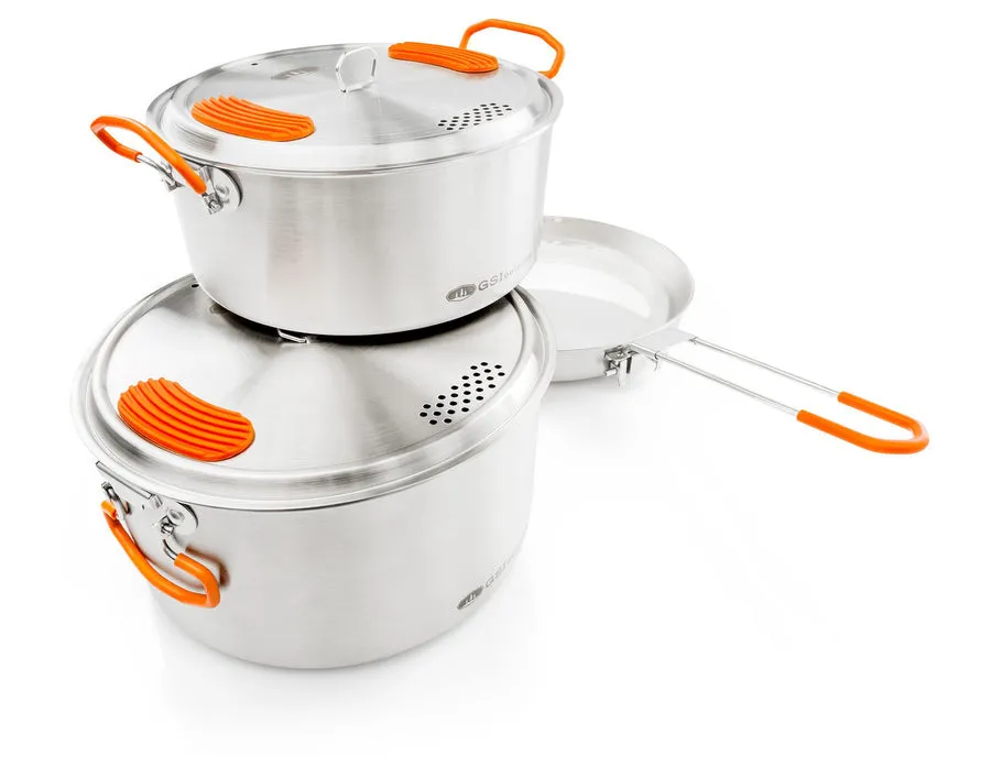 GSI Glacier Base Camper Medium Kökset I Rostfritt Stål, Silver, One Size