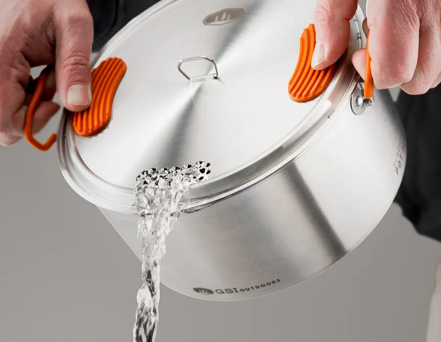 GSI Glacier Base Camper Medium Kökset I Rostfritt Stål, Silver, One Size