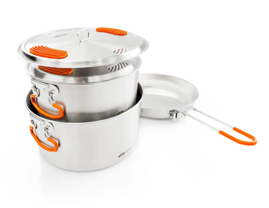 GSI Glacier Base Camper Medium Kökset I Rostfritt Stål, Silver, One Size