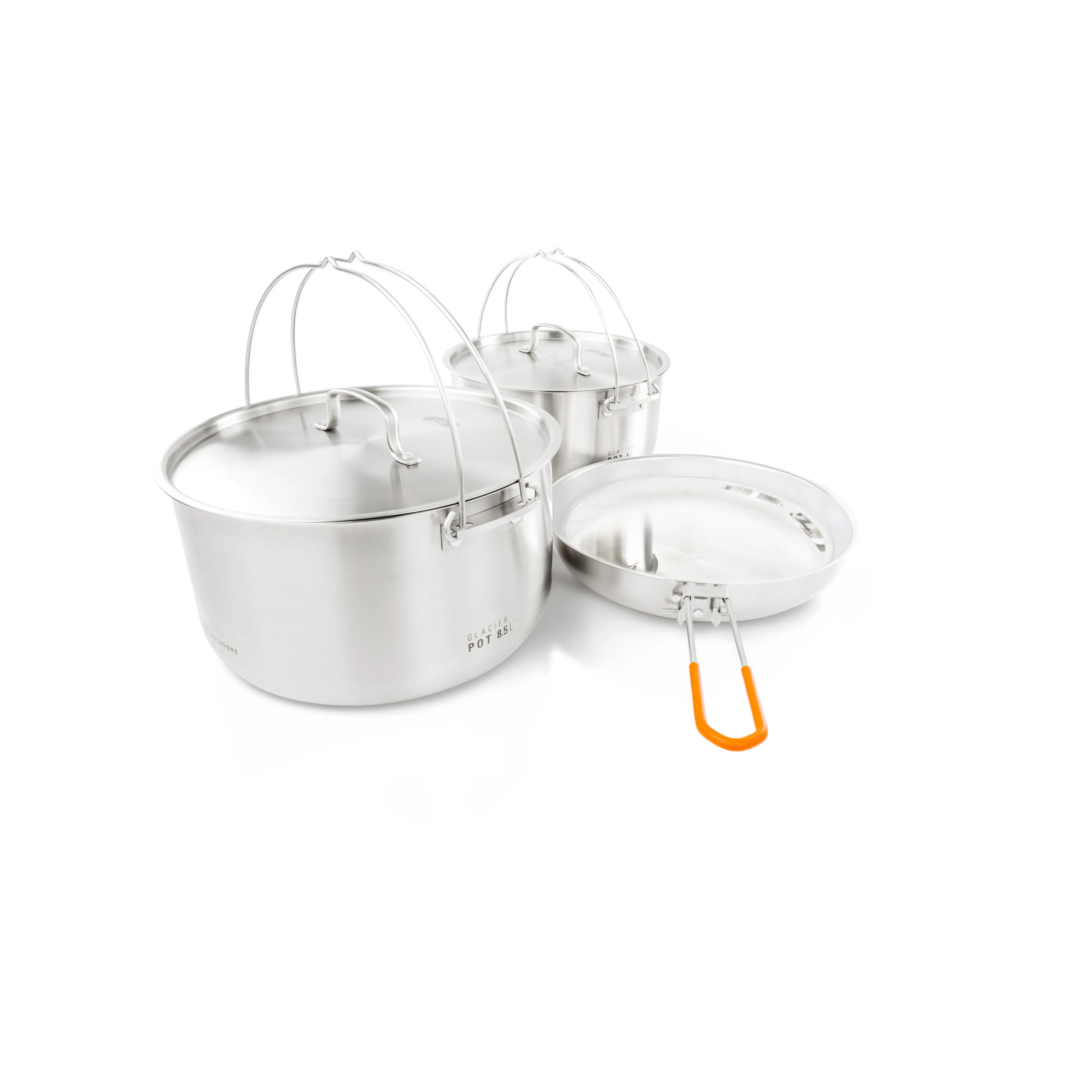 GSI Glacier Stainless Troop Cookset, Stainless steel, One Size GSI Glacier Stainless Troop Cookset, Stainless steel, One Size