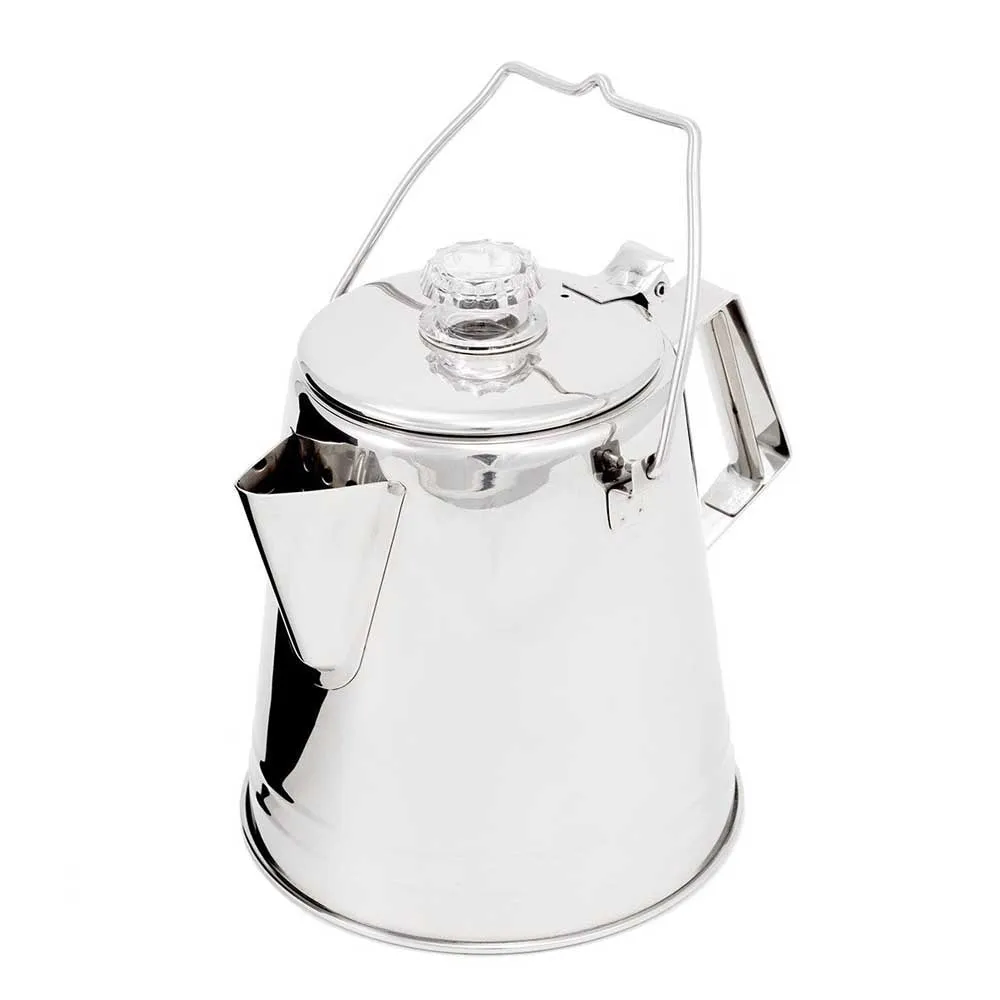 GSI Rostfritt Stål Glacier Kaffepetkolator 14 Kopp, Silver, One Size