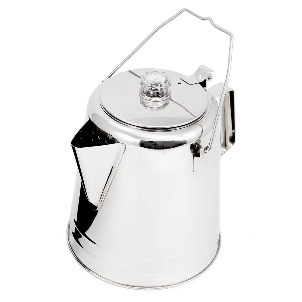 GSI Rostfritt Stål Glacier Kaffepetkolator 14 Kopp, Silver, One Size
