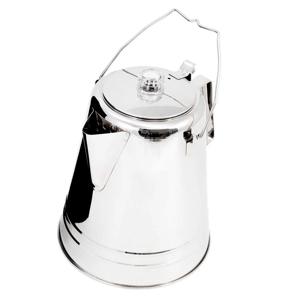 GSI Rostfritt Stål Glacier Kaffepetkolator 14 Kopp, Silver, One Size