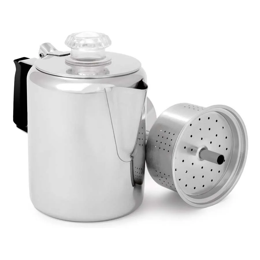GSI Rostfritt Stål Silikon Glacier Kaffepress Med Handtag 3 Kopp, Silver, One Size