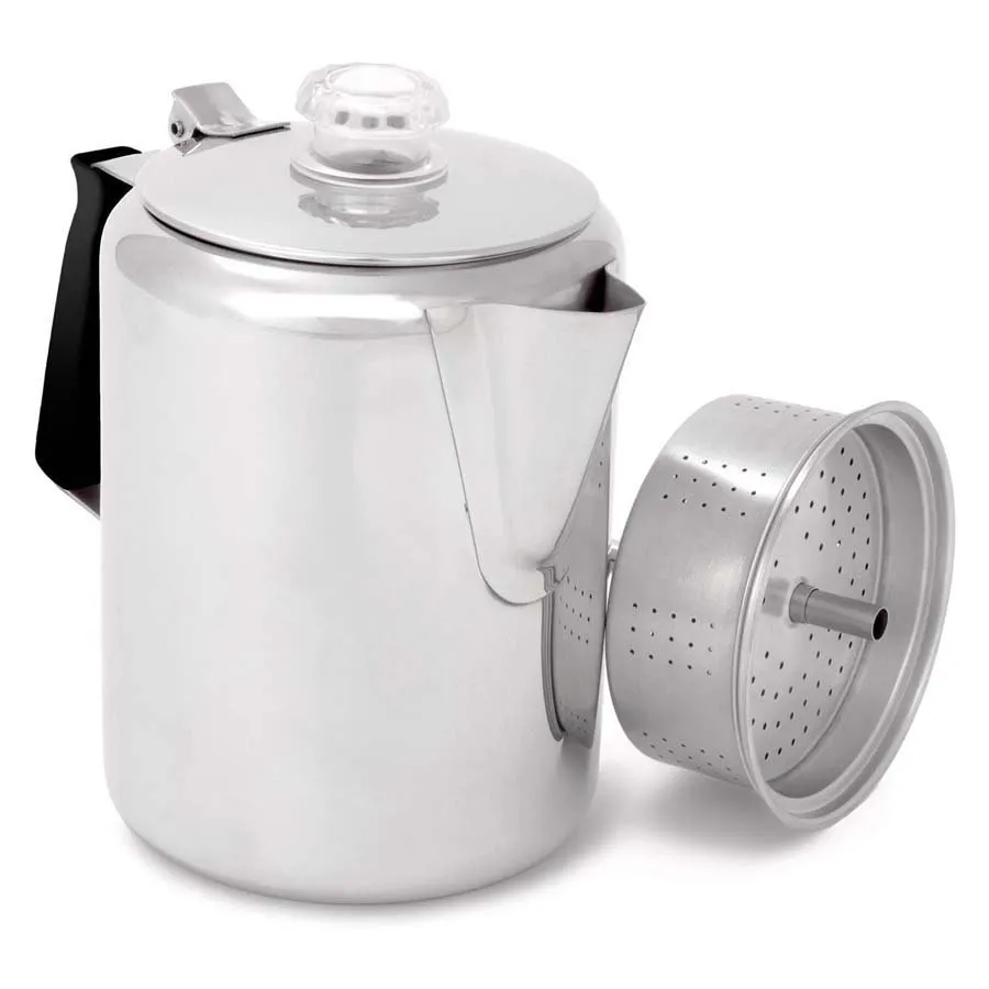GSI Rostfritt Stål Silikon Glacier Kaffepress Med Handtag 3 Kopp, Silver, One Size