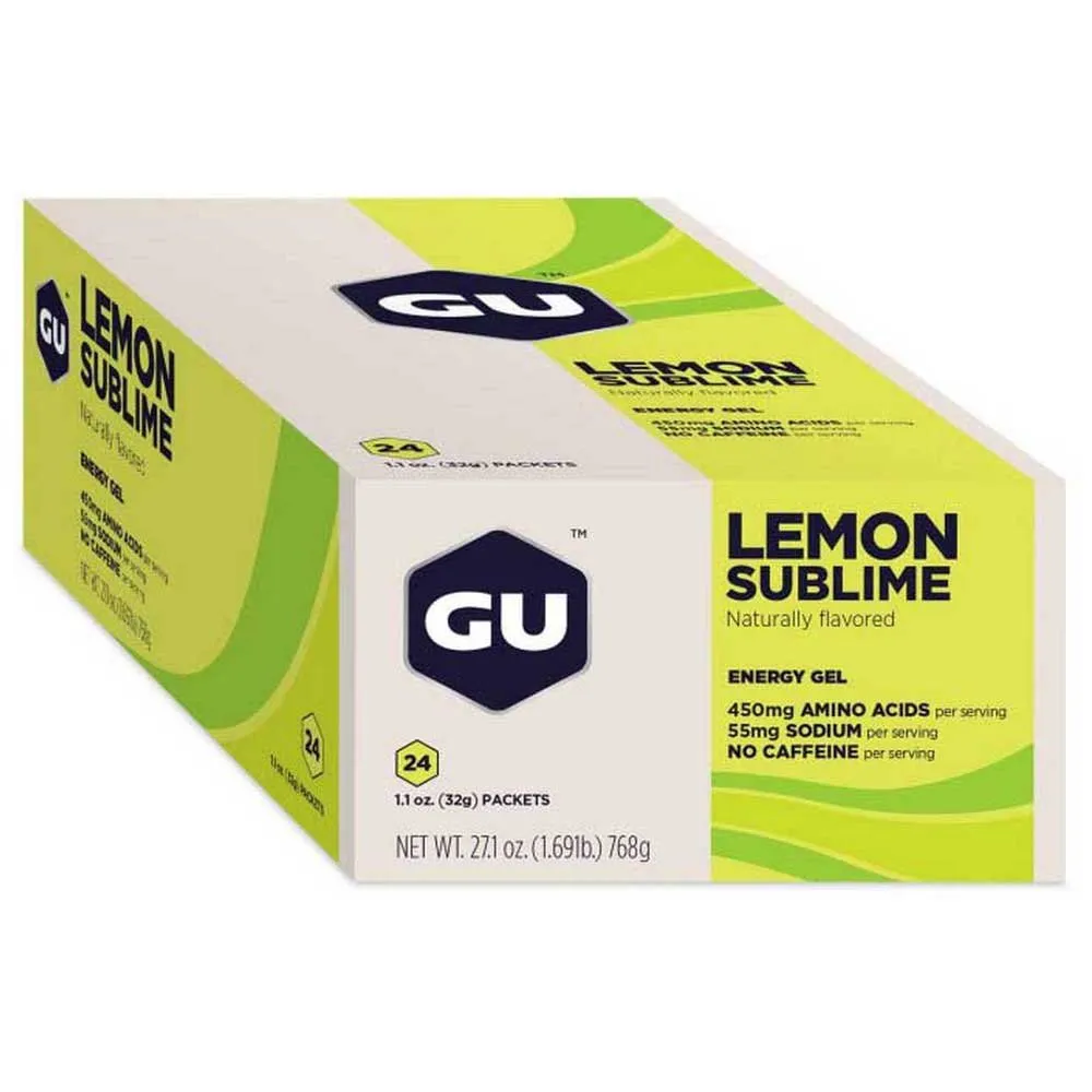 GU Låda Med Energigeler Sublime Citron 24 Enheter, Yellow, One Size GU Låda Med Energigeler Sublime Citron 24 Enheter, Yellow, One Size