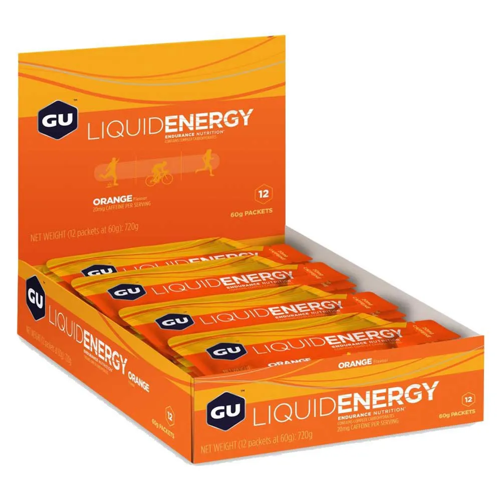 GU Liquid Låda Med Energigeler Apelsin 60g 12 Enheter, One size