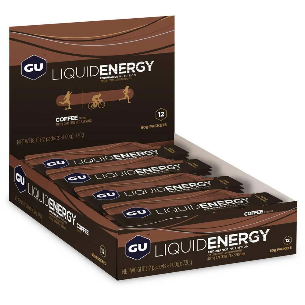 GU Liquid Låda Med Energigeler Kaffe 60g 12 Enheter, One size