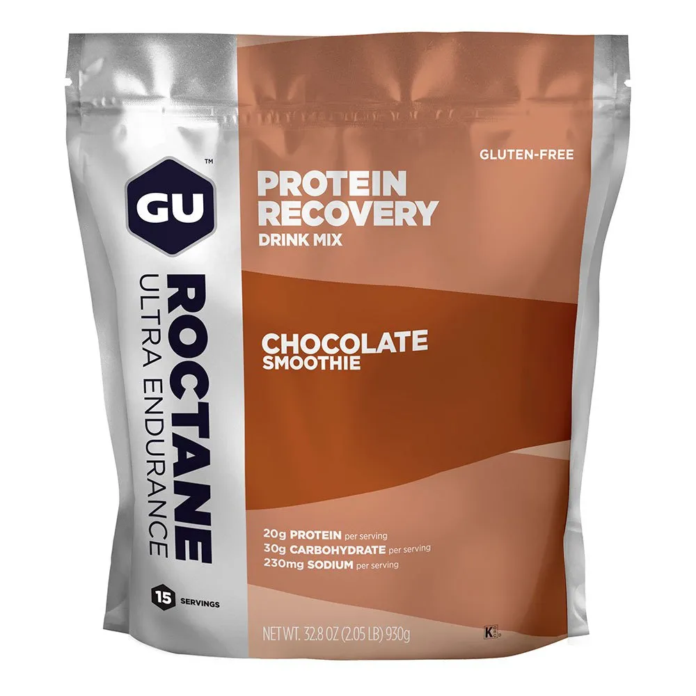 GU Roctane Protein Recovery 15 Portioner Choklad 930g, Brown, One Size GU Roctane Protein Recovery 15 Portioner Choklad 930g, Brown, One Size