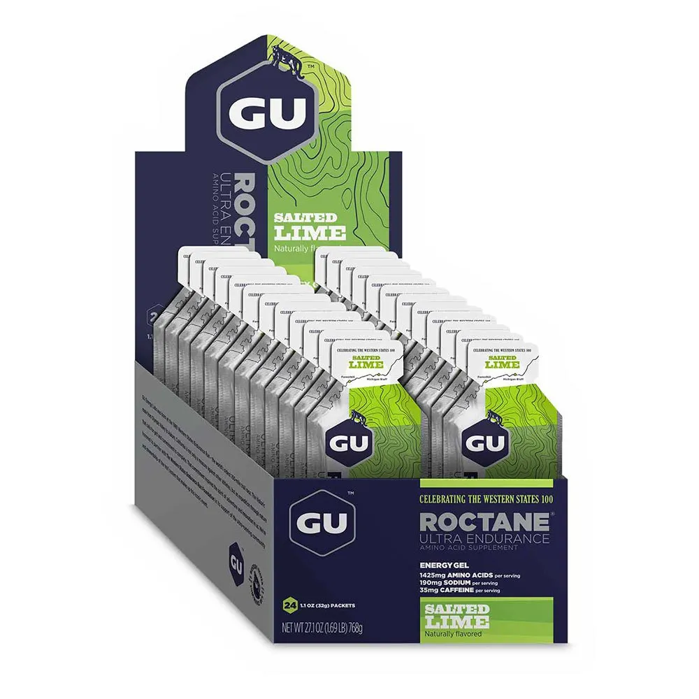 GU Roctane Salted Låda Med Energigeler Lime 24 Enheter, Multicolor, One Size