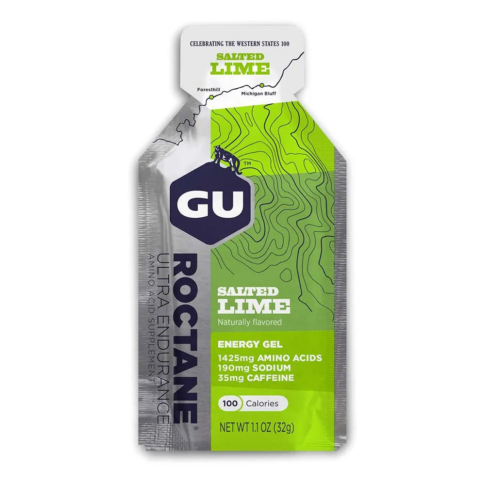 GU Roctane Salted Låda Med Energigeler Lime 24 Enheter, Multicolor, One Size