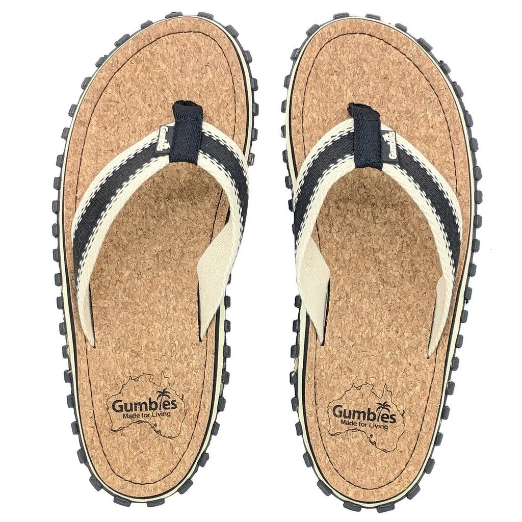 Gumbies Unisex Corker Flipflop, Black
