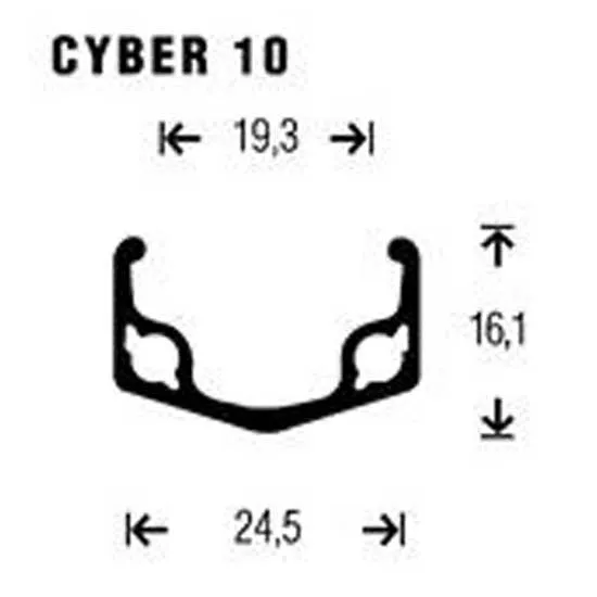 Gurpil Cyber 10 24´´ Qr Mtb Framhjul, Silver, 9 x 100mm