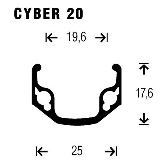 Gurpil Cyber 20 24´´ Mtb Bakhjul, Black, 9 x 135mm, Shimano/Sram HG Gurpil Cyber 20 24´´ Mtb Bakhjul, Black, 9 x 135mm, Shimano/Sram HG