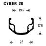 Gurpil Cyber 20 24´´ Mtb Bakhjul, Black, 9 x 135mm, Shimano/Sram HG