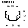 Gurpil Cyber 20 24´´ Mtb Framhjul, Black, 9 x 100mm