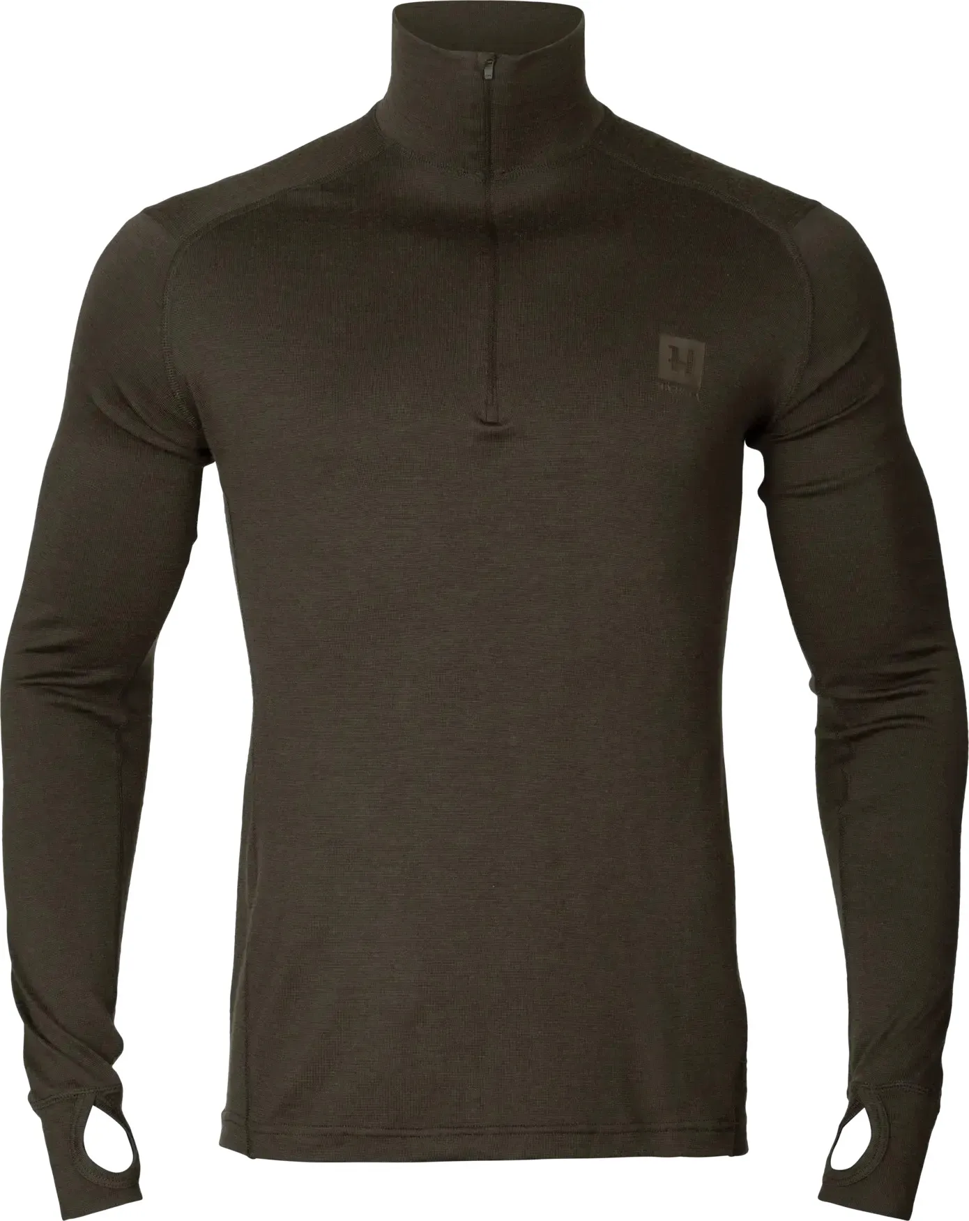Härkila Men's Base All Season Half Zip Neck, Shadow Brown